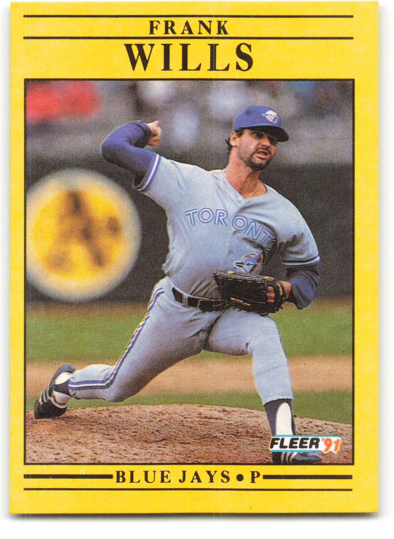 1991 Fleer Baseball #191 Frank Wills Toronto Blue Jays Image 1