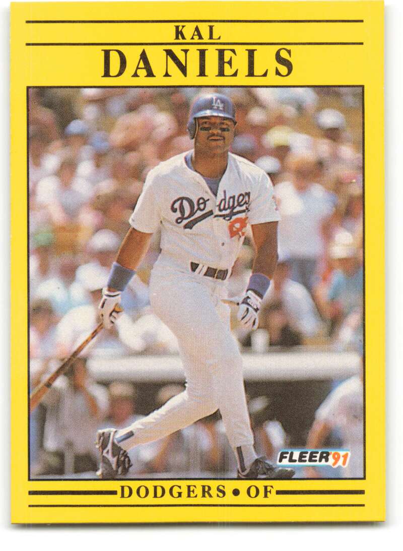 1991 Fleer Baseball #198 Kal Daniels Los Angeles Dodgers Image 1