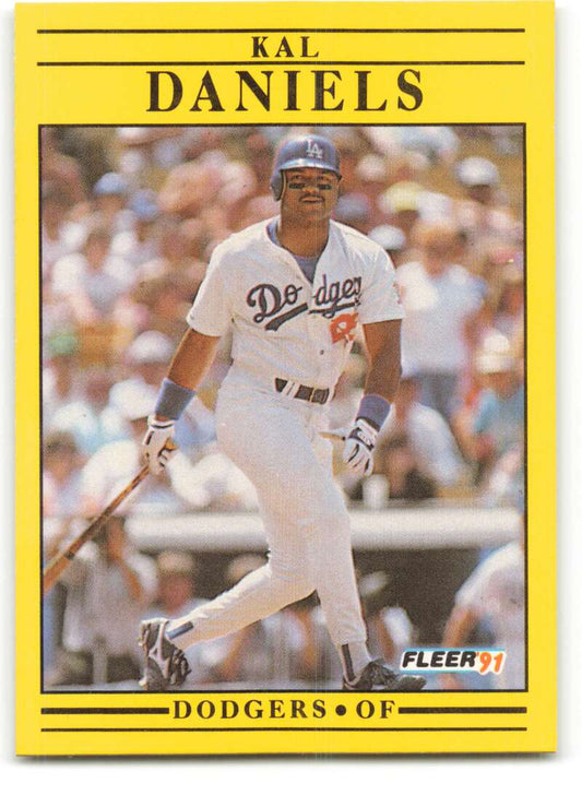 1991 Fleer Baseball #198 Kal Daniels  Los Angeles Dodgers  Image 1