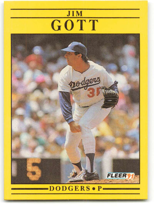 1991 Fleer Baseball #200 Jim Gott  Los Angeles Dodgers  Image 1