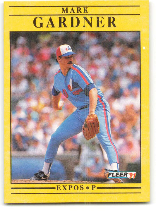 1991 Fleer Baseball #233 Mark Gardner  Montreal Expos  Image 1