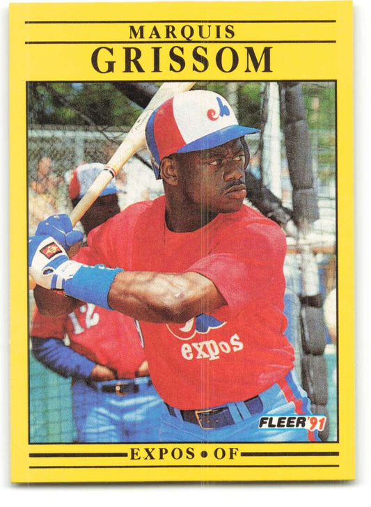 1991 Fleer Baseball #234 Marquis Grissom  Montreal Expos  Image 1