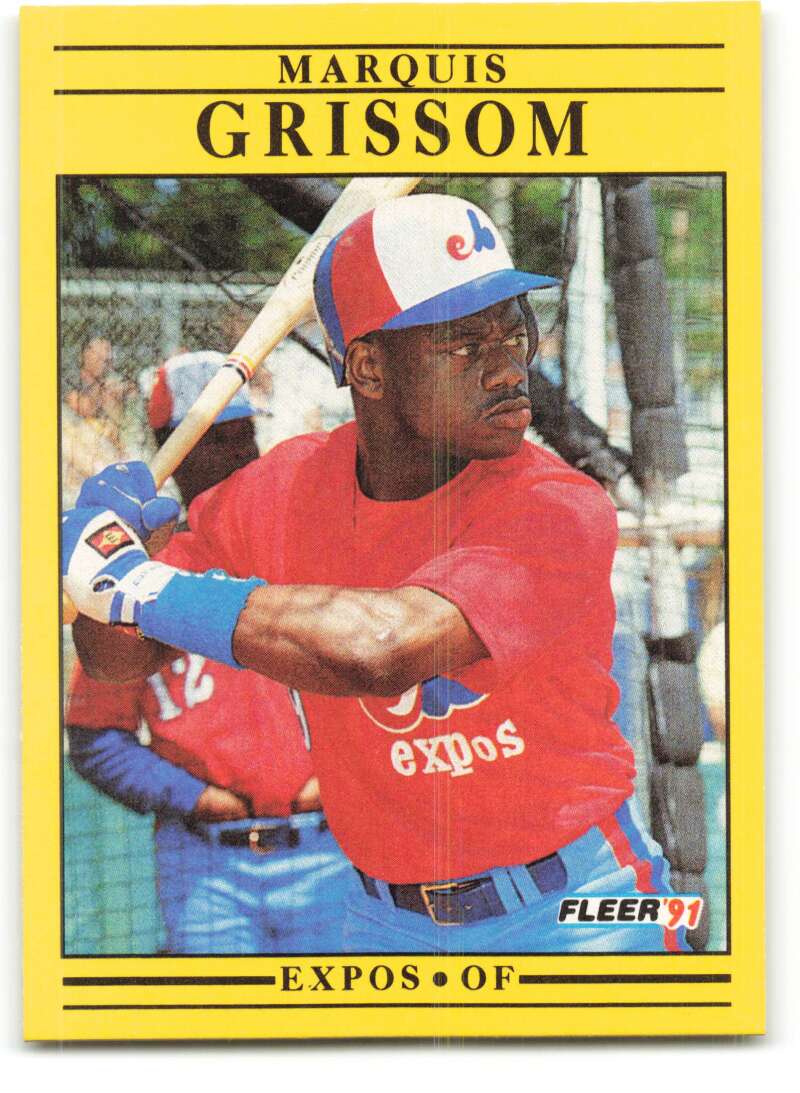 1991 Fleer Baseball #234 Marquis Grissom Montreal Expos Image 1