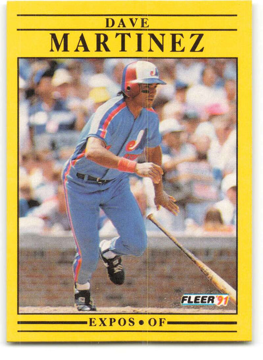 1991 Fleer Baseball #237 Dave Martinez  Montreal Expos  Image 1