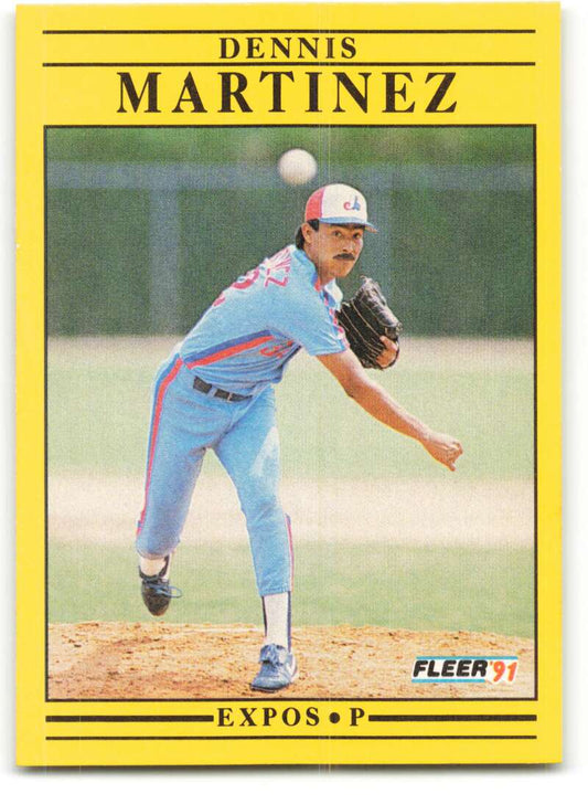 1991 Fleer Baseball #238 Dennis Martinez  Montreal Expos  Image 1