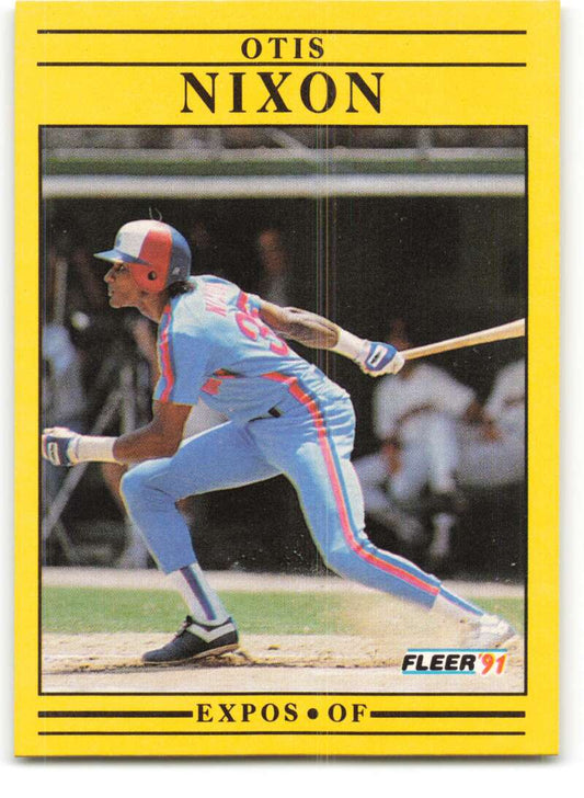 1991 Fleer Baseball #241 Otis Nixon  Montreal Expos  Image 1