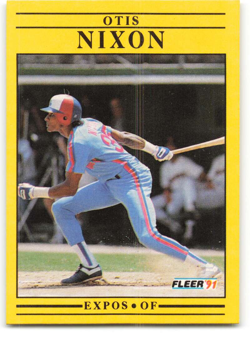 1991 Fleer Baseball #241 Otis Nixon Montreal Expos Image 1