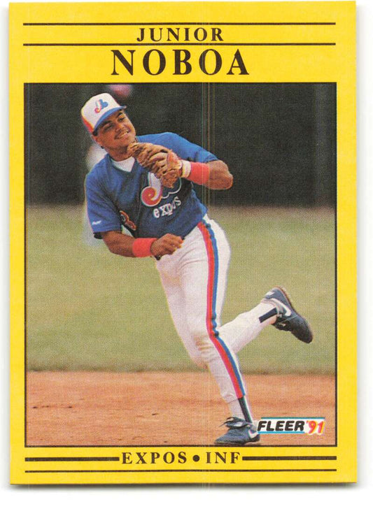 1991 Fleer Baseball #242 Junior Noboa  Montreal Expos  Image 1