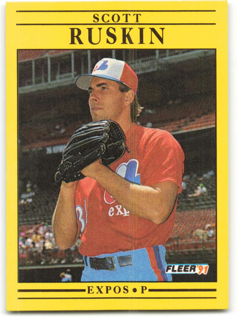 1991 Fleer Baseball #246 Scott Ruskin Montreal Expos Image 1