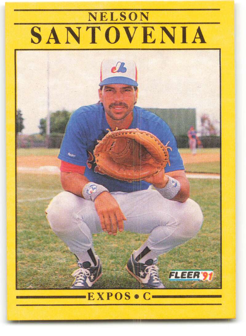 1991 Fleer Baseball #248 Nelson Santovenia  Montreal Expos  Image 1