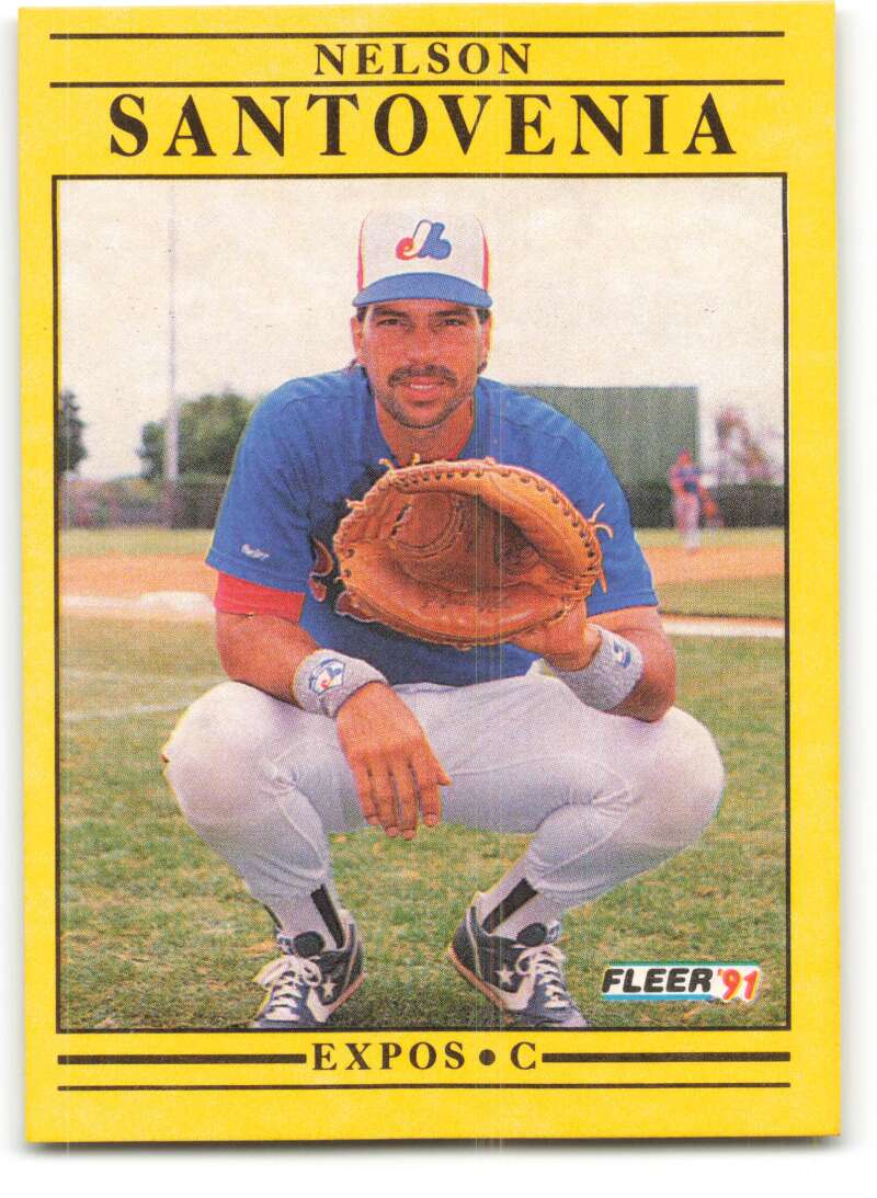 1991 Fleer Baseball #248 Nelson Santovenia Montreal Expos Image 1