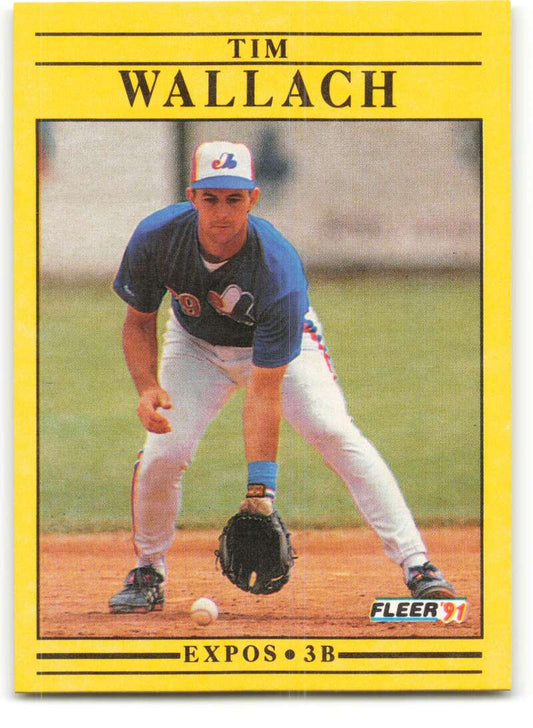 1991 Fleer Baseball #251 Tim Wallach  Montreal Expos  Image 1