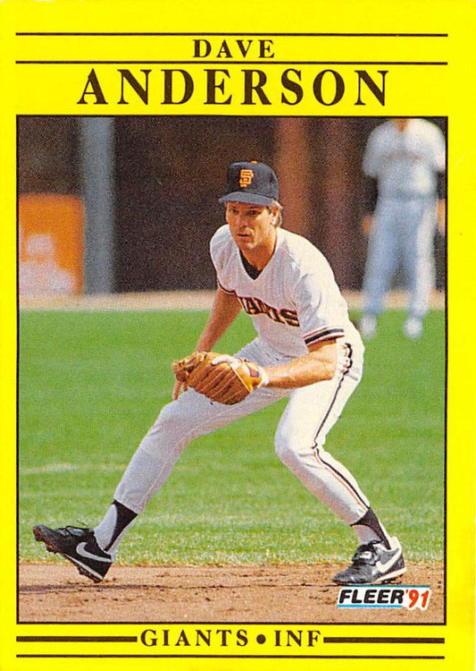 1991 Fleer Baseball #252 Dave Anderson  San Francisco Giants  Image 1