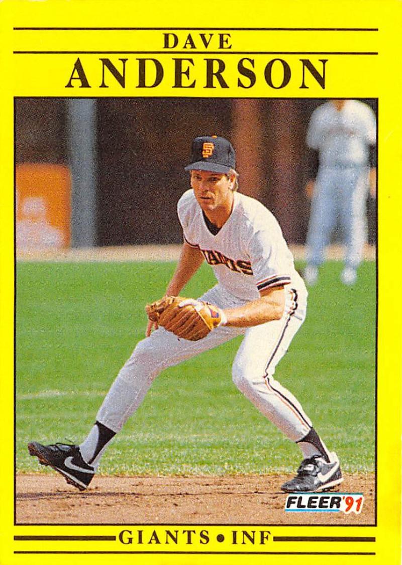 1991 Fleer Baseball #252 Dave Anderson San Francisco Giants Image 1