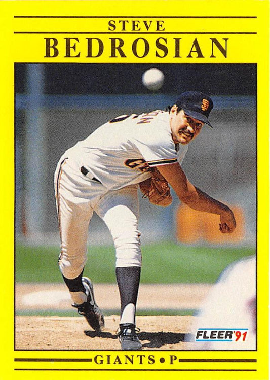 1991 Fleer Baseball #254 Steve Bedrosian  San Francisco Giants  Image 1