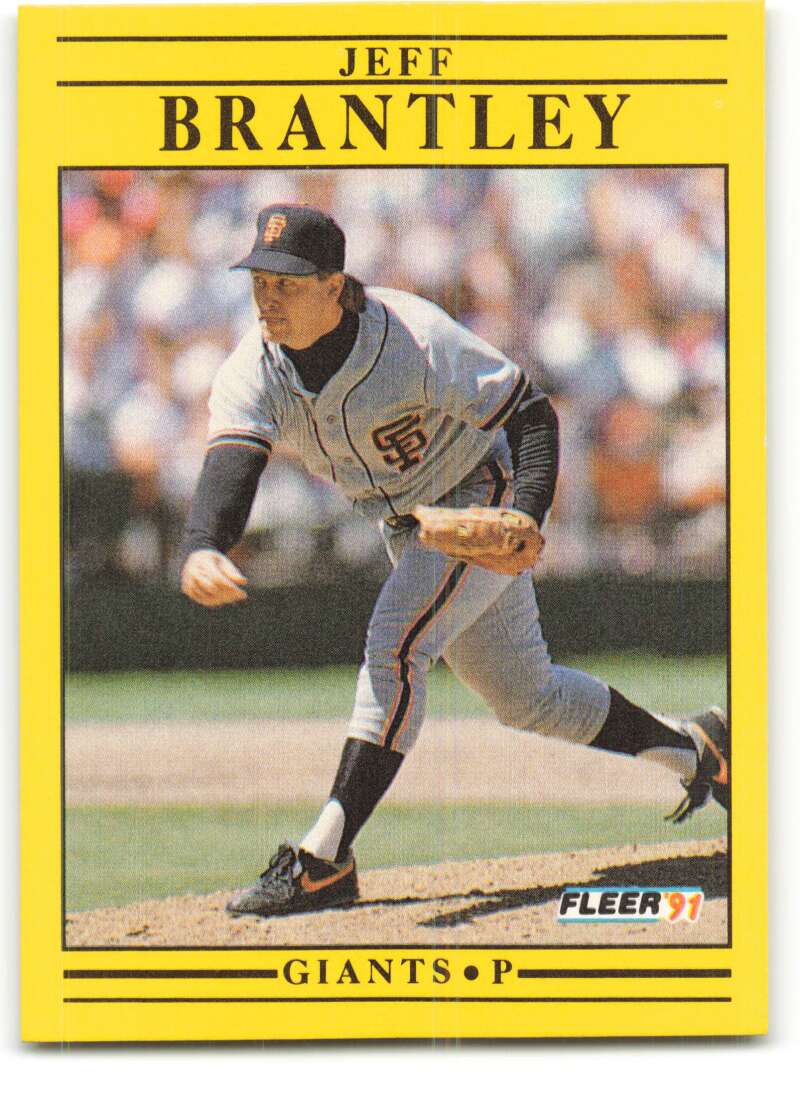 1991 Fleer Baseball #255 Jeff Brantley San Francisco Giants Image 1