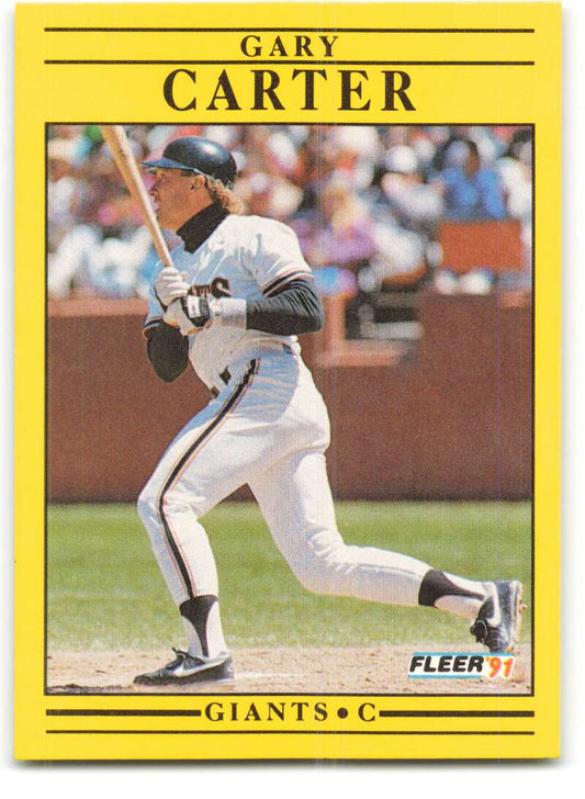 1991 Fleer Baseball #258 Gary Carter  San Francisco Giants  Image 1