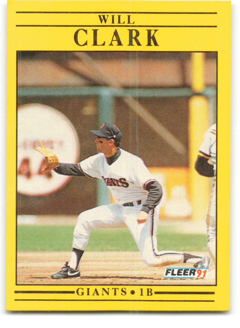 1991 Fleer Baseball #259 Will Clark San Francisco Giants Image 1