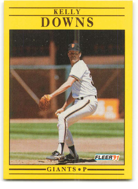 1991 Fleer Baseball #261 Kelly Downs  San Francisco Giants  Image 1