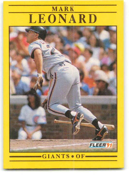 1991 Fleer Baseball #265 Mark Leonard  RC Rookie San Francisco Giants  Image 1
