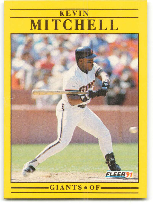 1991 Fleer Baseball #267 Kevin Mitchell  San Francisco Giants  Image 1
