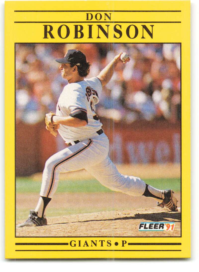 1991 Fleer Baseball #272 Don Robinson San Francisco Giants Image 1