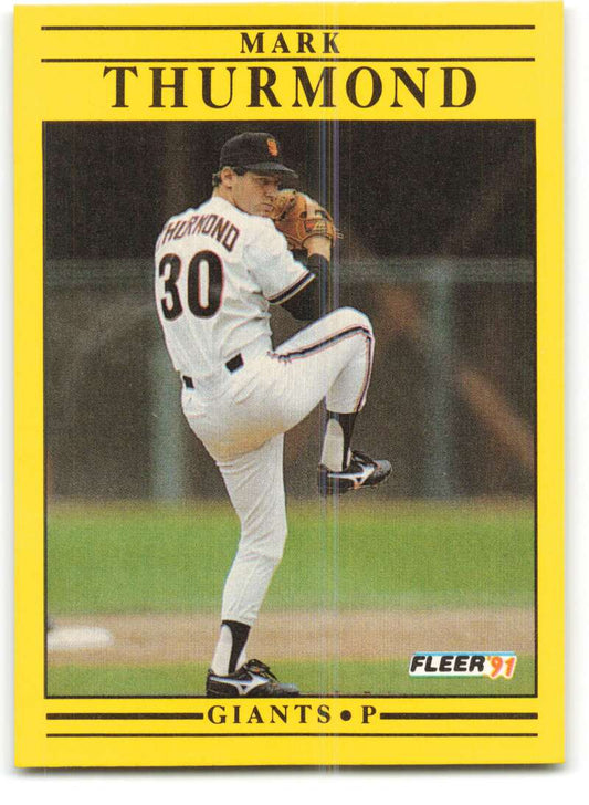 1991 Fleer Baseball #274 Mark Thurmond  San Francisco Giants  Image 1