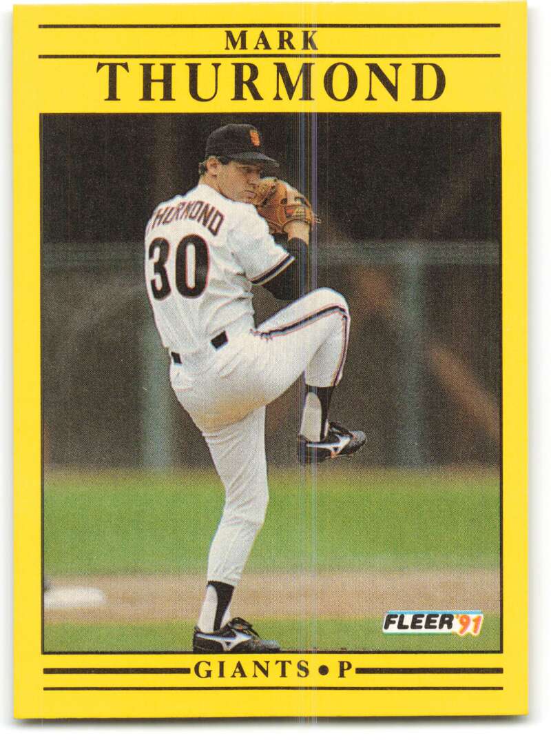 1991 Fleer Baseball #274 Mark Thurmond San Francisco Giants Image 1