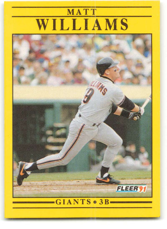 1991 Fleer Baseball #276 Matt Williams  San Francisco Giants  Image 1
