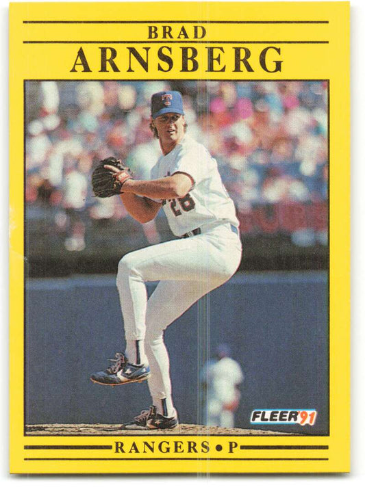 1991 Fleer Baseball #279 Brad Arnsberg  Texas Rangers  Image 1