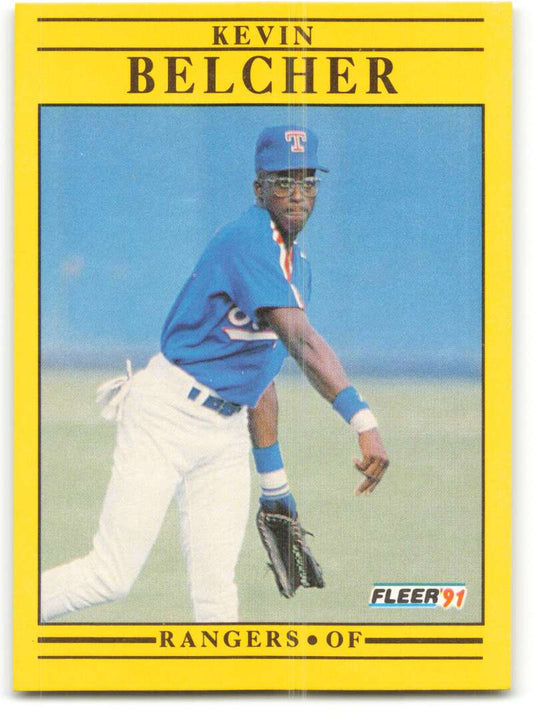 1991 Fleer Baseball #280 Kevin Belcher  RC Rookie Texas Rangers  Image 1