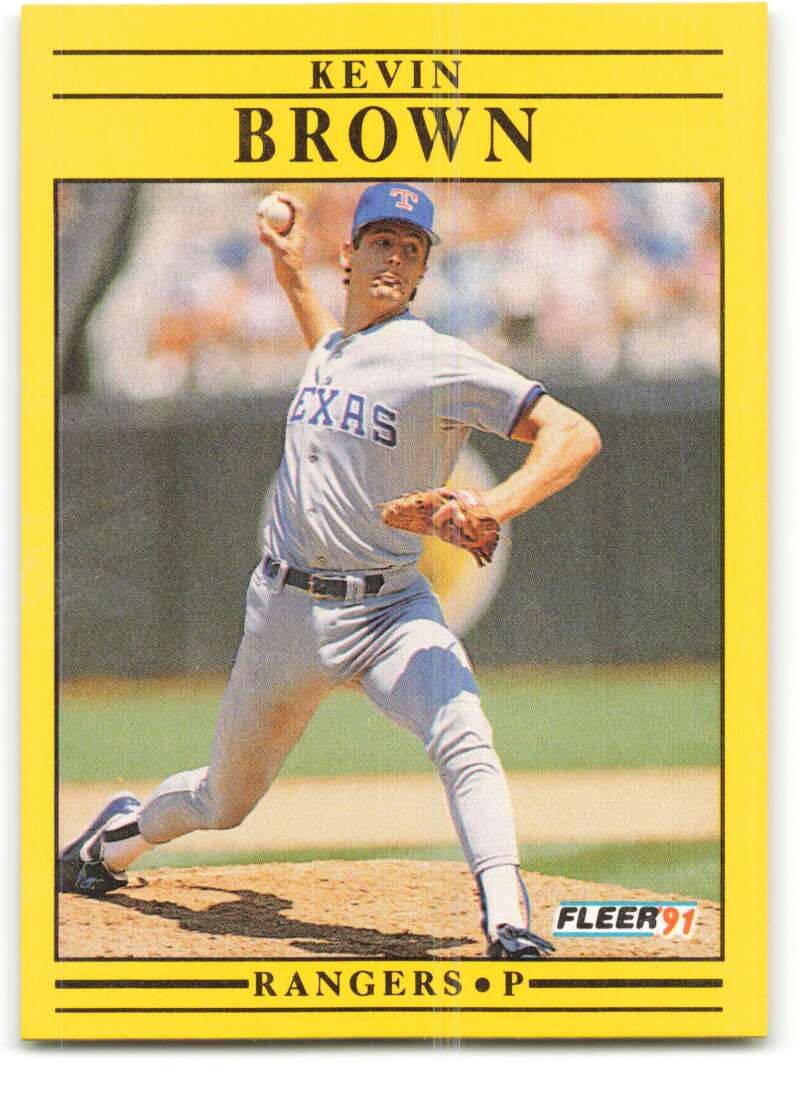 1991 Fleer Baseball #282 Kevin Brown Texas Rangers Image 1