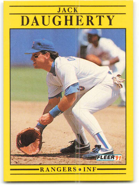 1991 Fleer Baseball #284 Jack Daugherty  Texas Rangers  Image 1