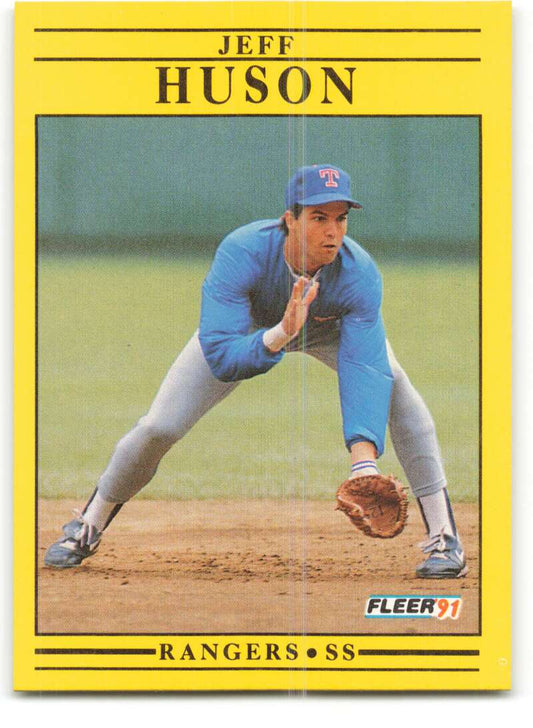 1991 Fleer Baseball #289 Jeff Huson  Texas Rangers  Image 1