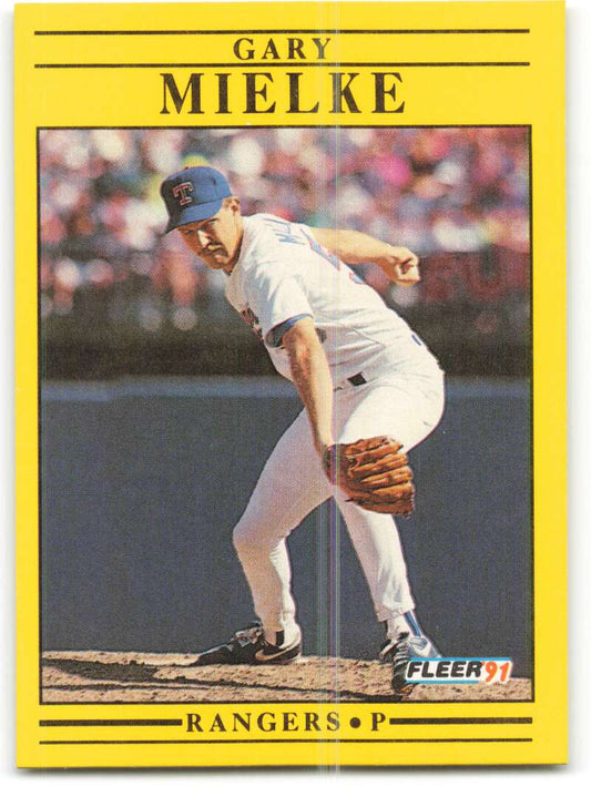 1991 Fleer Baseball #293 Gary Mielke  Texas Rangers  Image 1