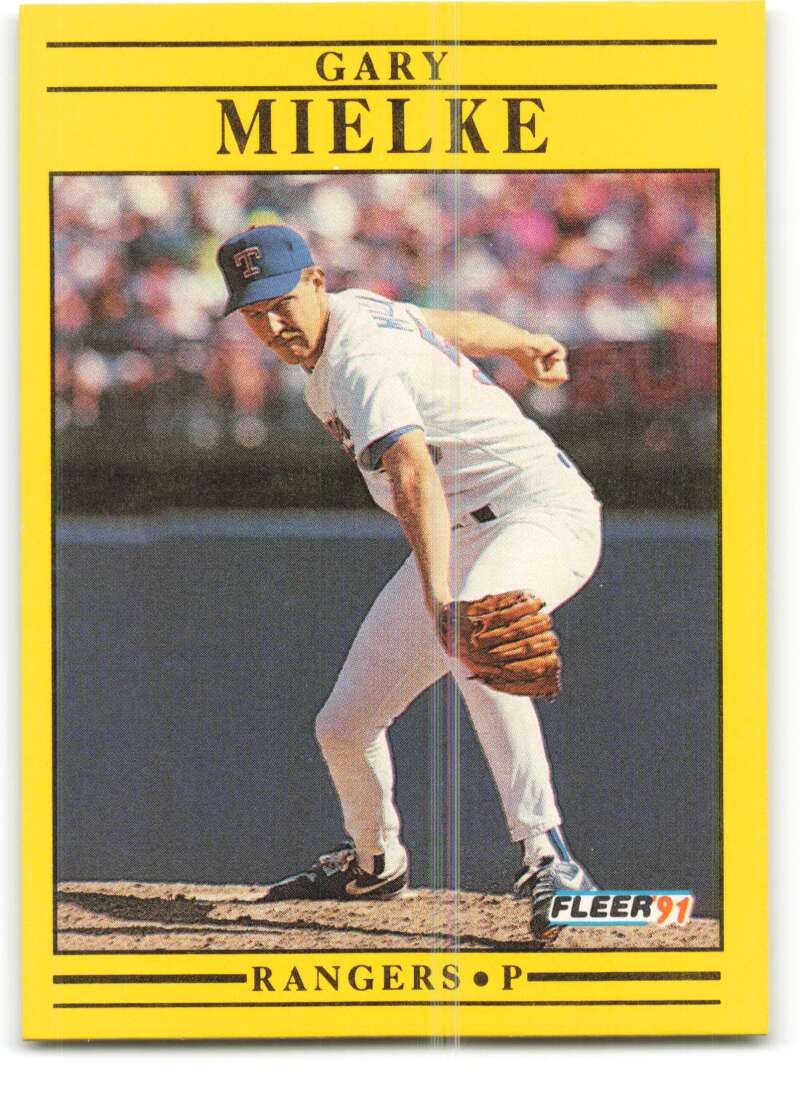1991 Fleer Baseball #293 Gary Mielke Texas Rangers Image 1