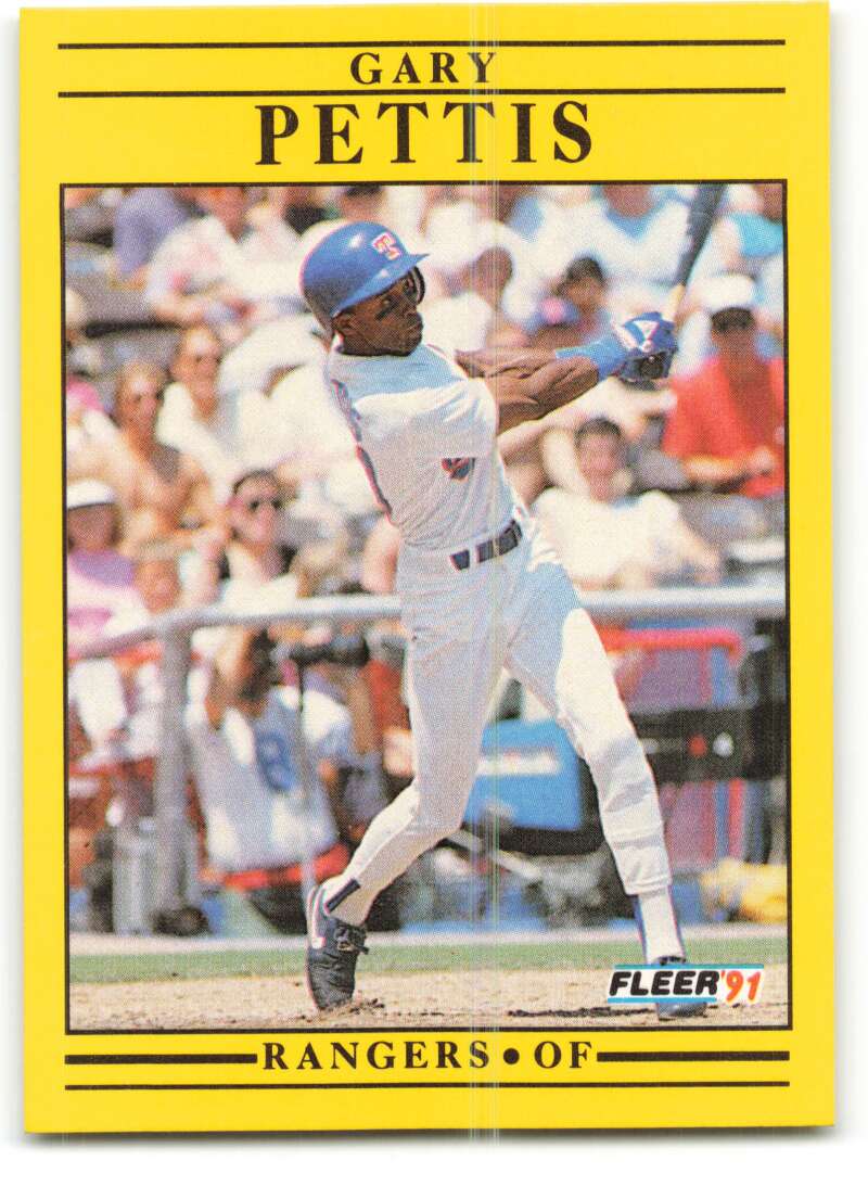 1991 Fleer Baseball #297 Gary Pettis Texas Rangers Image 1