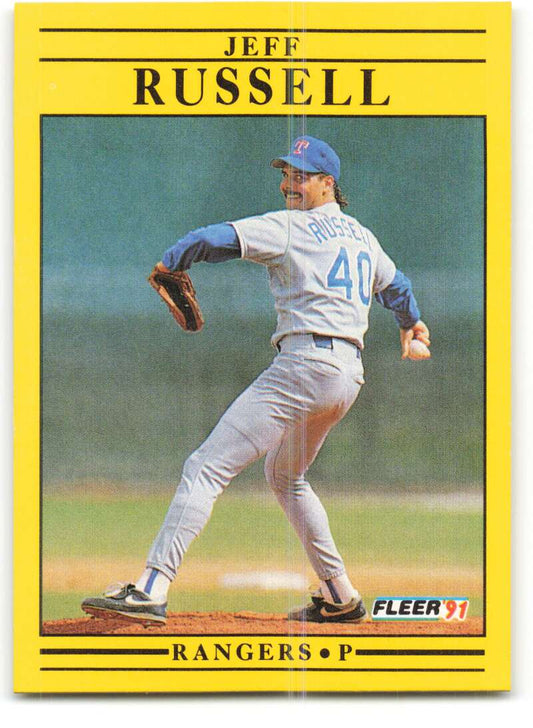 1991 Fleer Baseball #300 Jeff Russell  Texas Rangers  Image 1