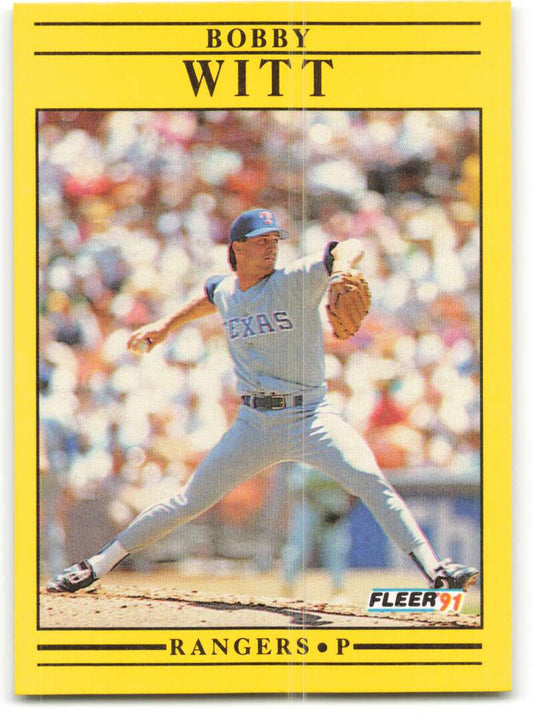 1991 Fleer Baseball #304 Bobby Witt  Texas Rangers  Image 1