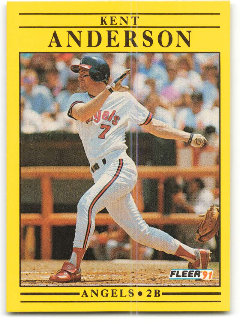 1991 Fleer Baseball #306 Kent Anderson California Angels Image 1