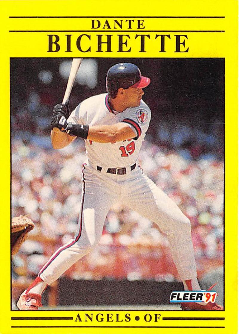 1991 Fleer Baseball #307 Dante Bichette California Angels Image 1
