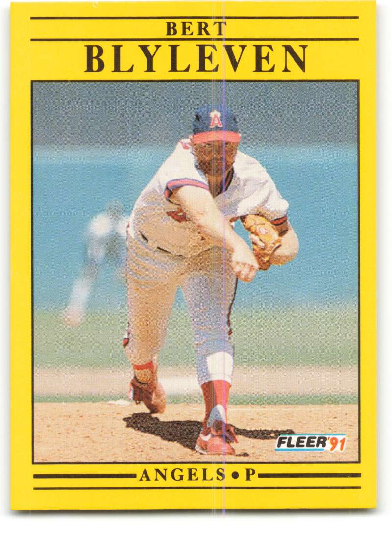 1991 Fleer Baseball #308 Bert Blyleven California Angels Image 1