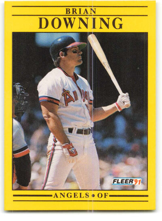 1991 Fleer Baseball #310 Brian Downing  California Angels  Image 1