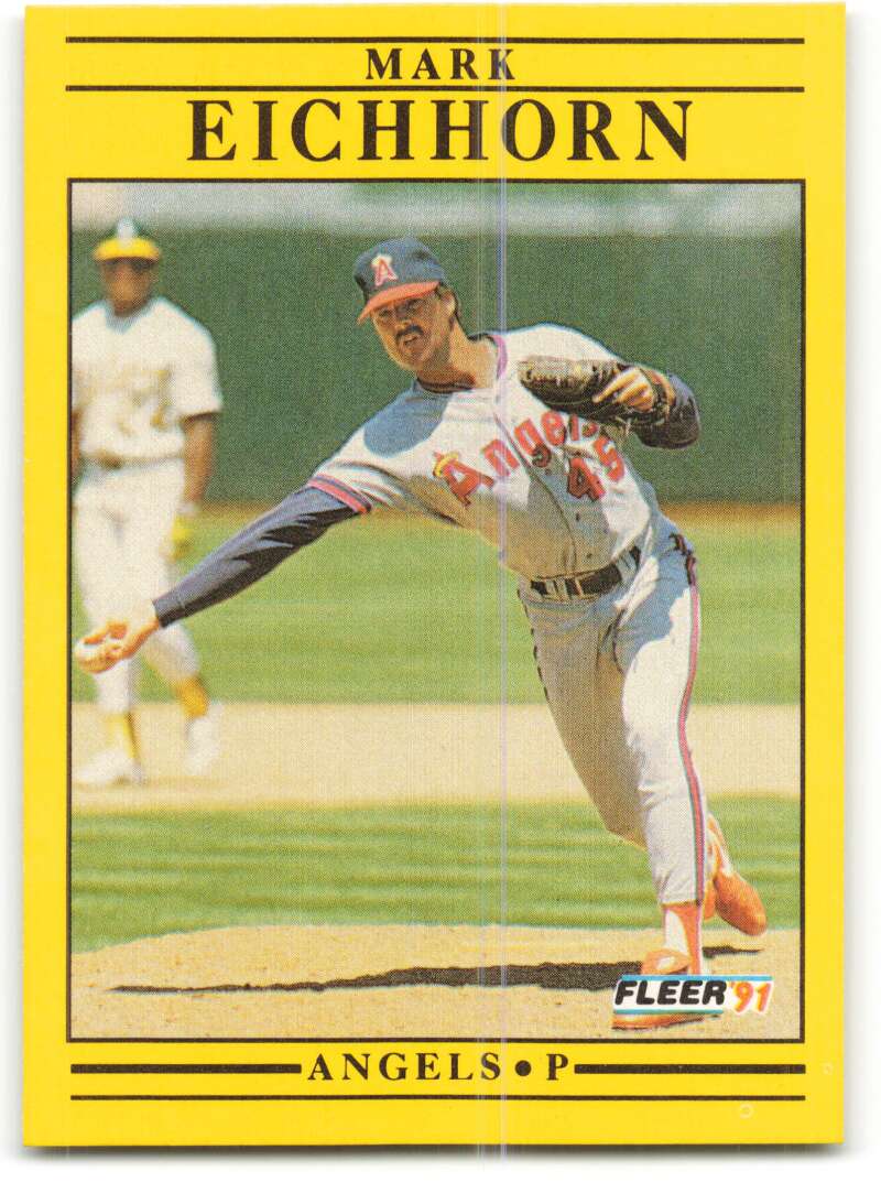1991 Fleer Baseball #311 Mark Eichhorn California Angels Image 1