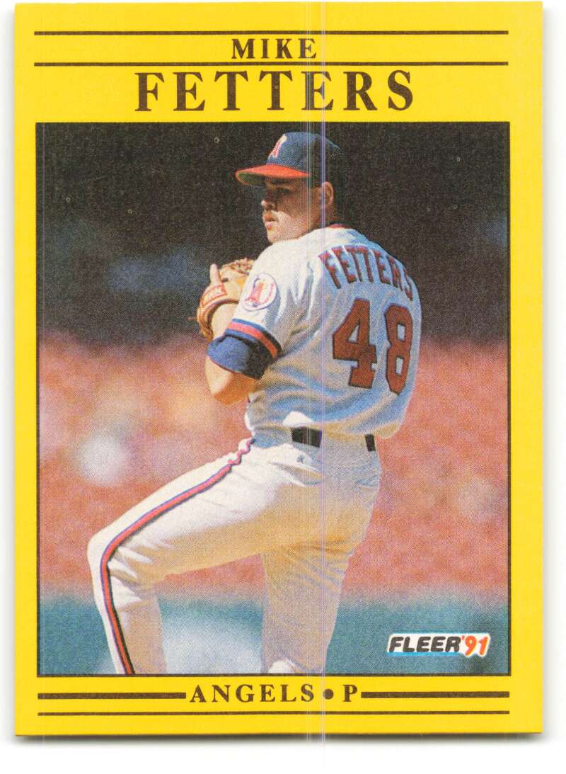 1991 Fleer Baseball #312 Mike Fetters California Angels Image 1