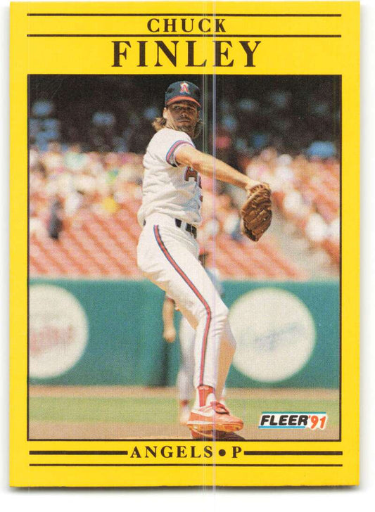 1991 Fleer Baseball #313 Chuck Finley  California Angels  Image 1