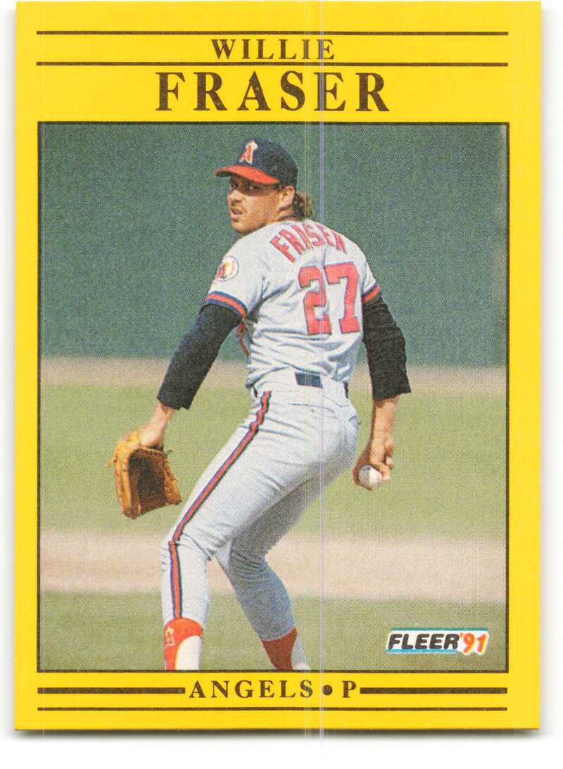 1991 Fleer Baseball #314 Willie Fraser California Angels Image 1