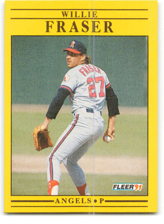 1991 Fleer Baseball #314 Willie Fraser  California Angels  Image 1