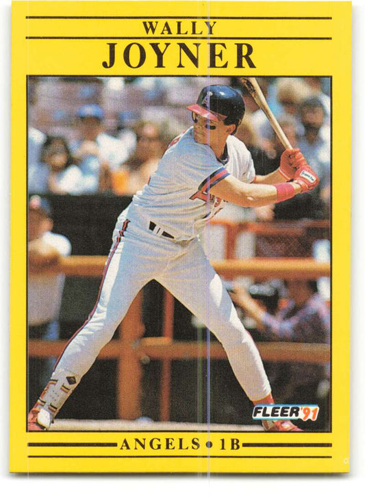 1991 Fleer Baseball #317 Wally Joyner  California Angels  Image 1