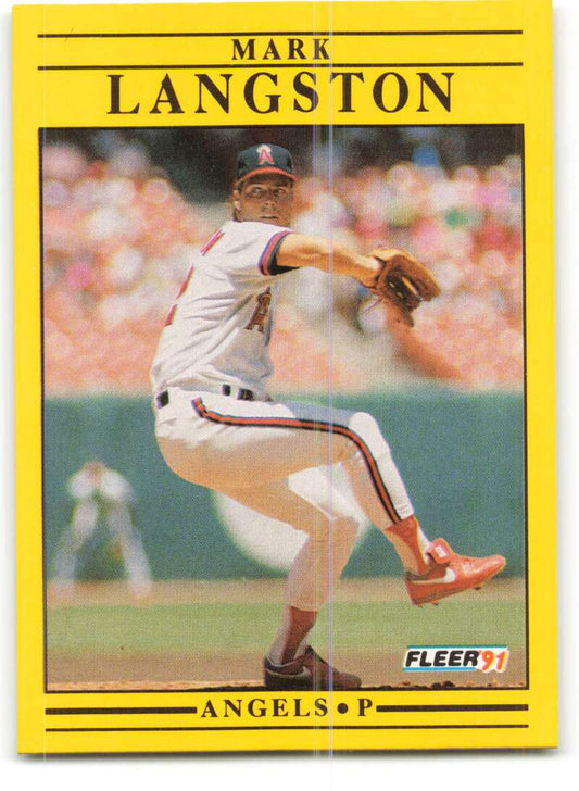 1991 Fleer Baseball #318 Mark Langston  California Angels  Image 1